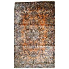 Handmade Antique Kerman Style Rug, 1920s - 1B795