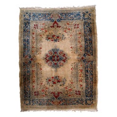 Handmade Antique Kerman Style Rug, 1920s, 1B810