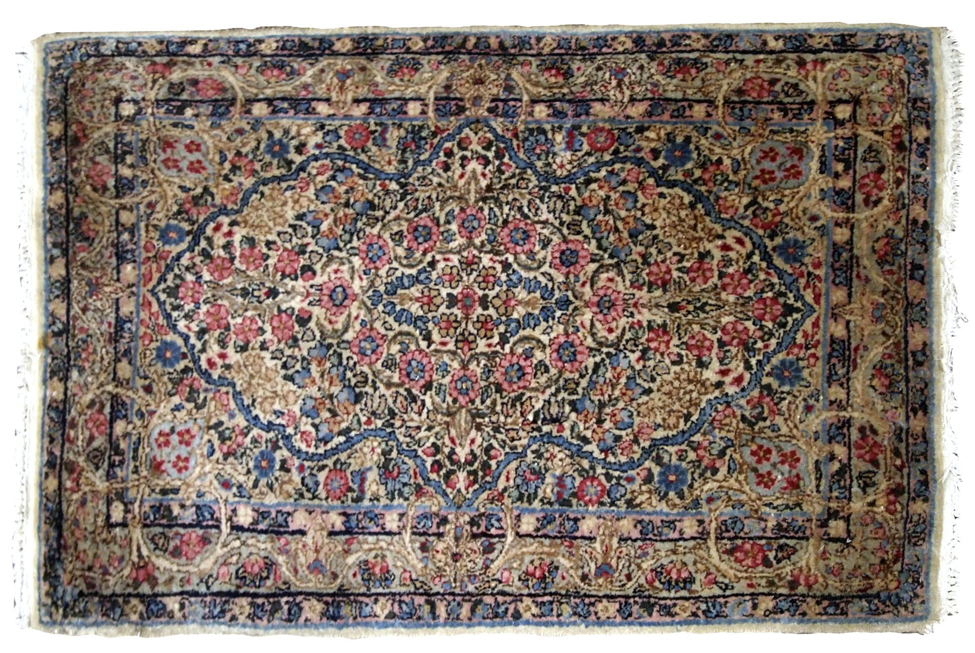 Early 20th Century Handmade Antique Kerman Style Rug, 1920s, 1B704 For Sale