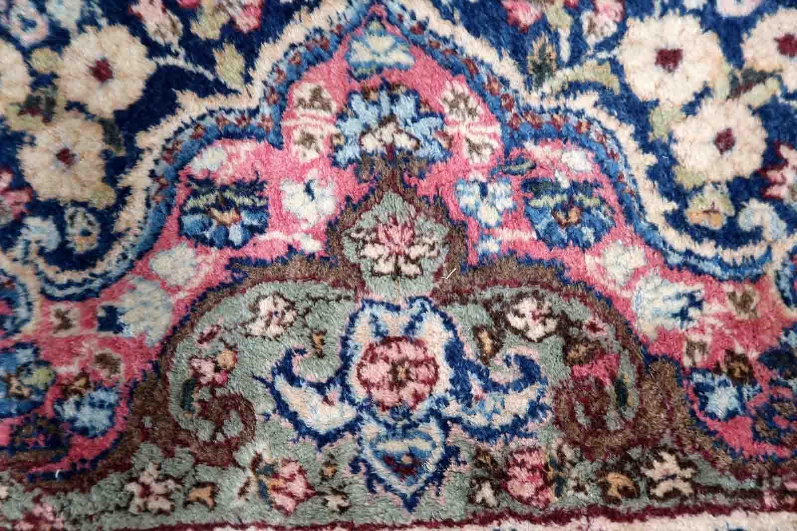 Handgefertigter antiker Teppich im Kerman-Stil, 1930er Jahre, 1c915 (Wolle) im Angebot