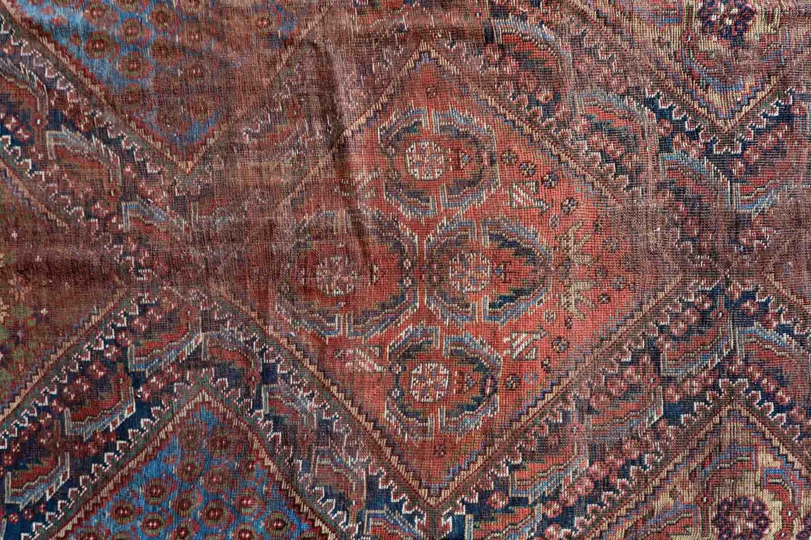 Handmade Antique Khamseh Style Rug, 1880s, 1C994 For Sale 2