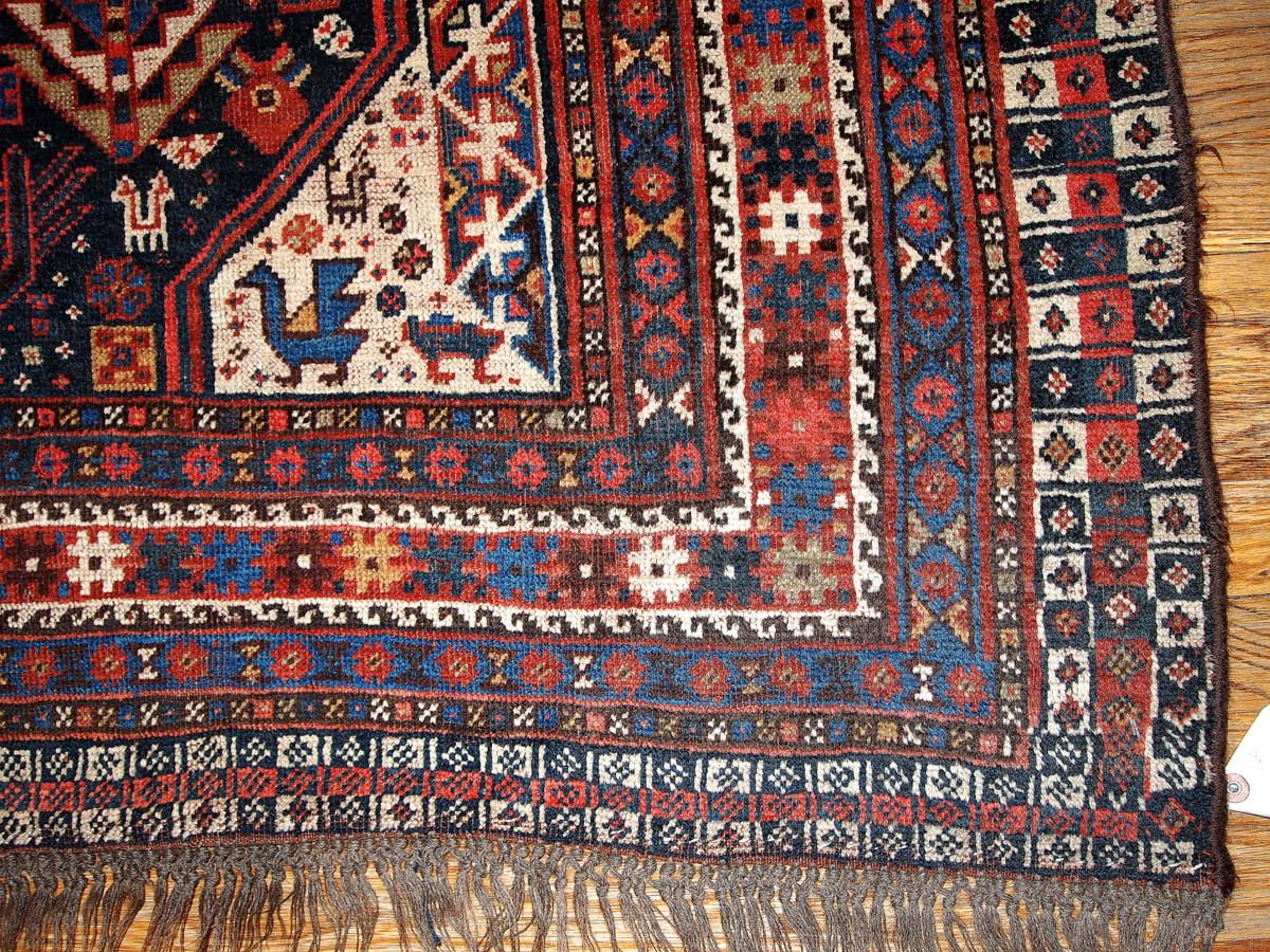 Handmade Antique Khamseh Style Rug, 1880s, 1B193 2