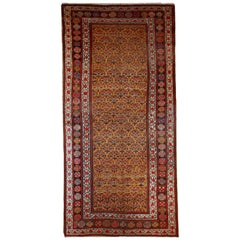 Tappeto antico in stile curdo fatto a mano, 1880, 1B414
