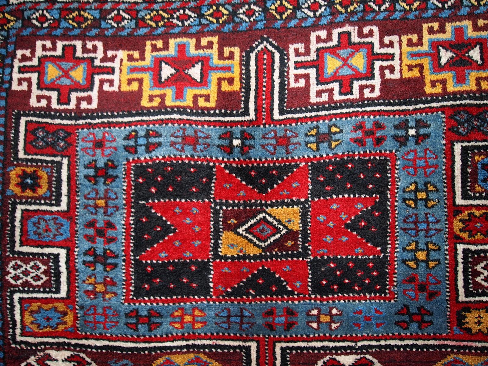 Late 19th Century Handmade Antique Kurdish Style Rug, 1880, 1B419 For Sale