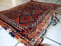 Antique Kurdish Bag, Wool Jaff Design, Circa 1880s, Middle East - 1C451