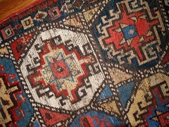 Handmade Antique Kurdish Style Rug, 1870s, 1B441