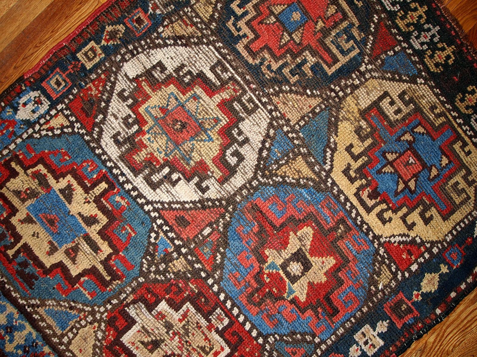 Asian Handmade Antique Kurdish Style Rug, 1870s, 1B441 For Sale