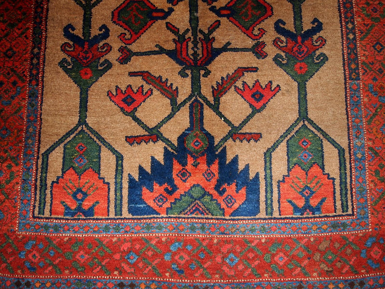 Handgefertigter antiker Teppich im kurdischen Stil, 1900er Jahre, 1B422 (Asiatisch) im Angebot