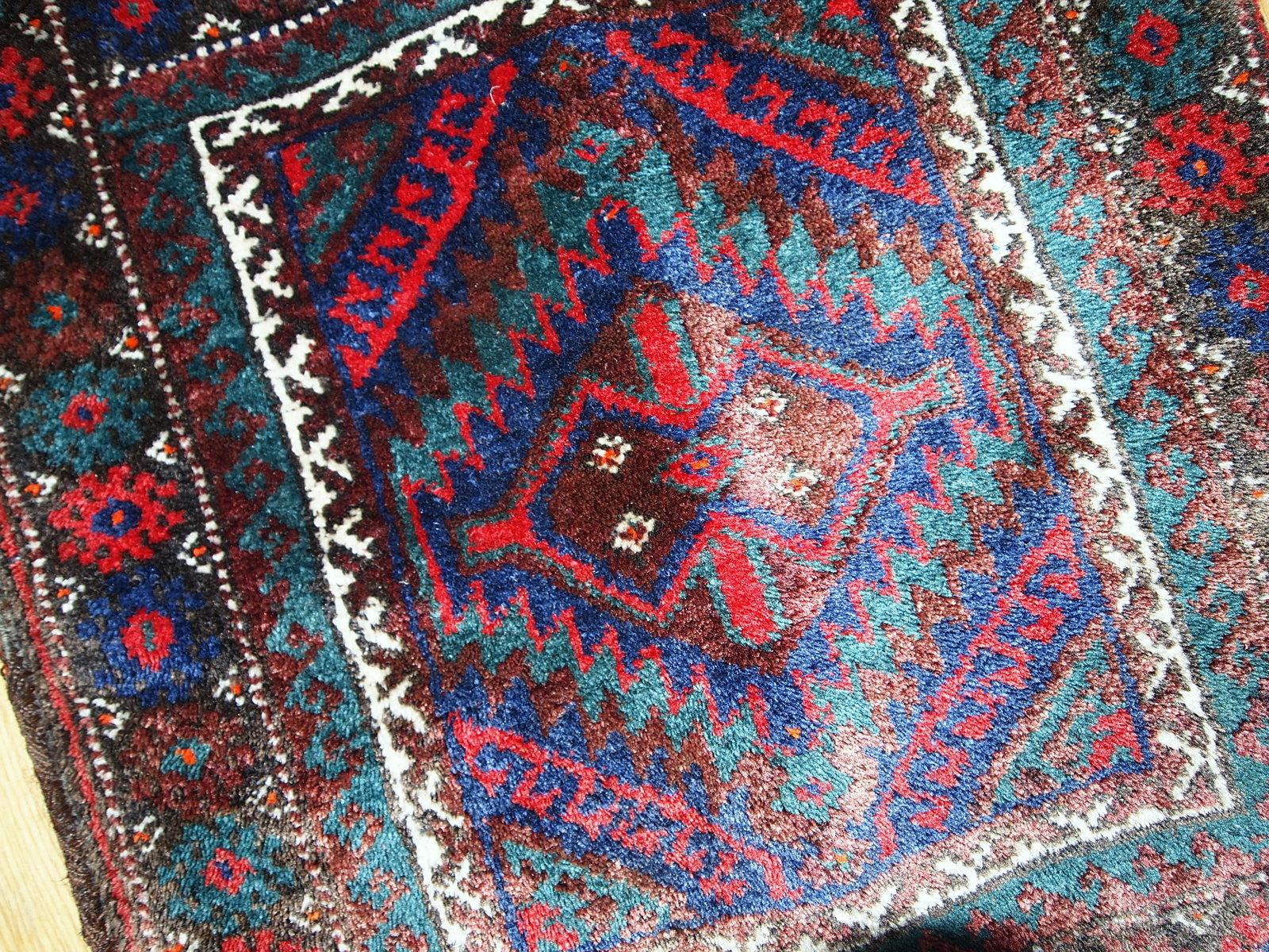 Handmade Antique Kurdish Style Salt Bag, 1900s, 1C372 4