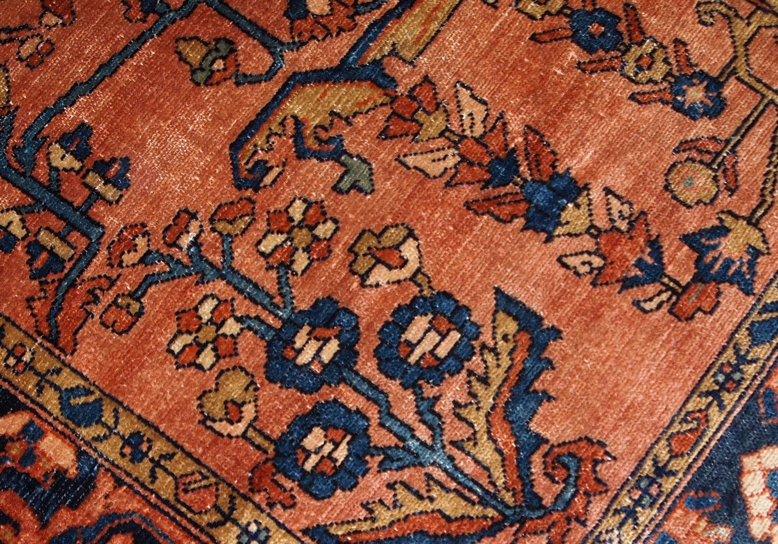 Wool Handmade Antique Lilihan Style Rug, 1910s, 1B797