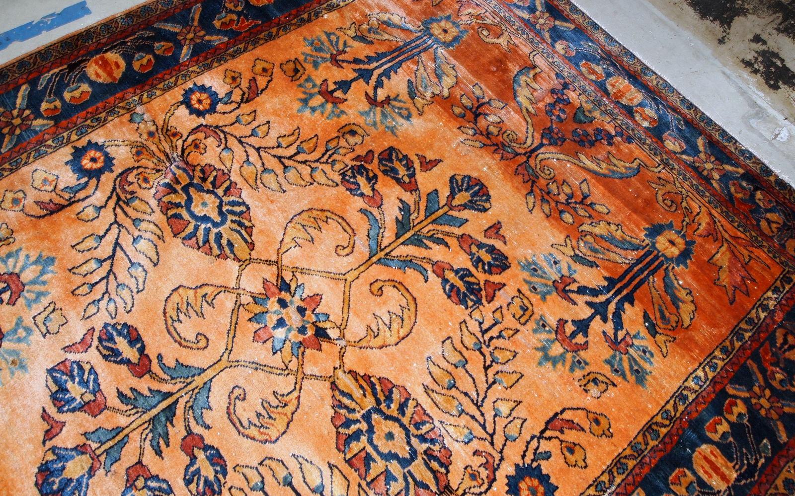 Handmade Antique Lilihan Style Rug, 1920s, 1B775 3