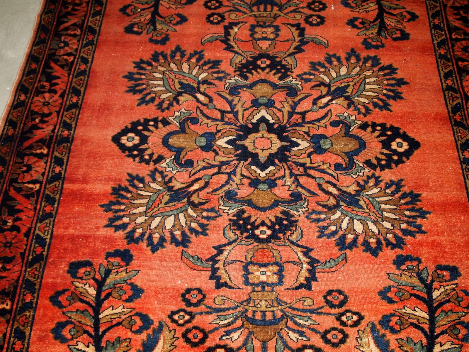 Handmade antique Lilihan Style Rug, 1920s, 1B776 In Good Condition For Sale In Bordeaux, FR