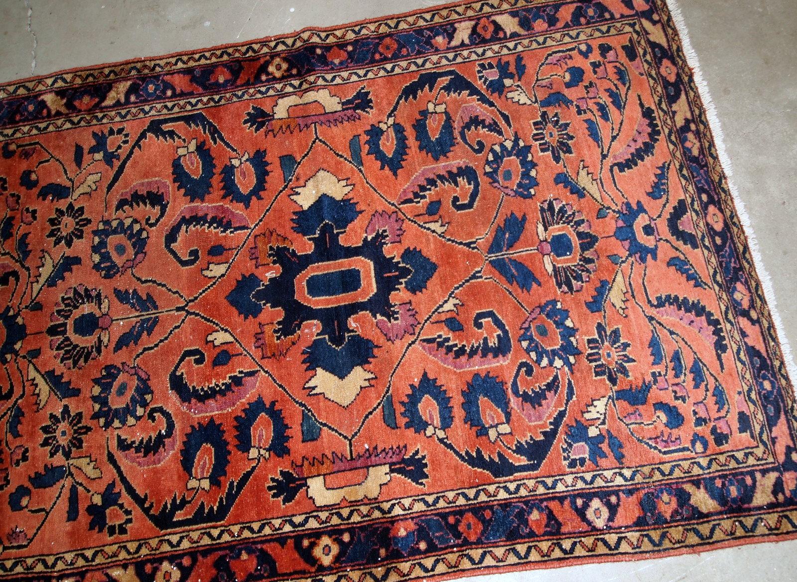Handmade Antique Lilihan Style Rug, 1920s, 1B821 In Good Condition For Sale In Bordeaux, FR