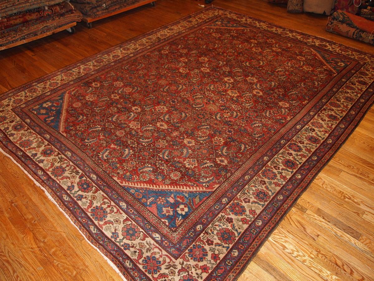 Asian Handmade Antique Mahal Style Rug, 1900s, 1B212 For Sale