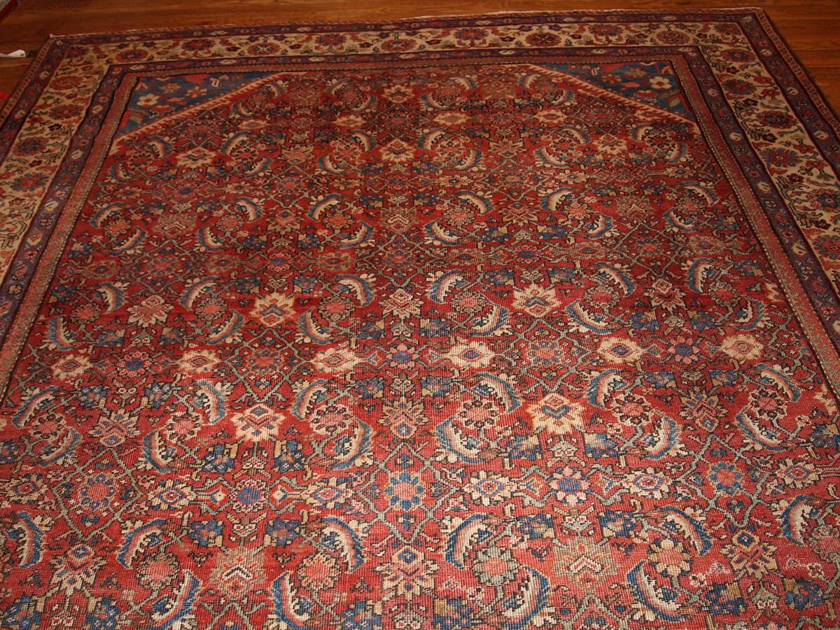 Hand-Knotted Handmade Antique Mahal Style Rug, 1900s, 1B212 For Sale