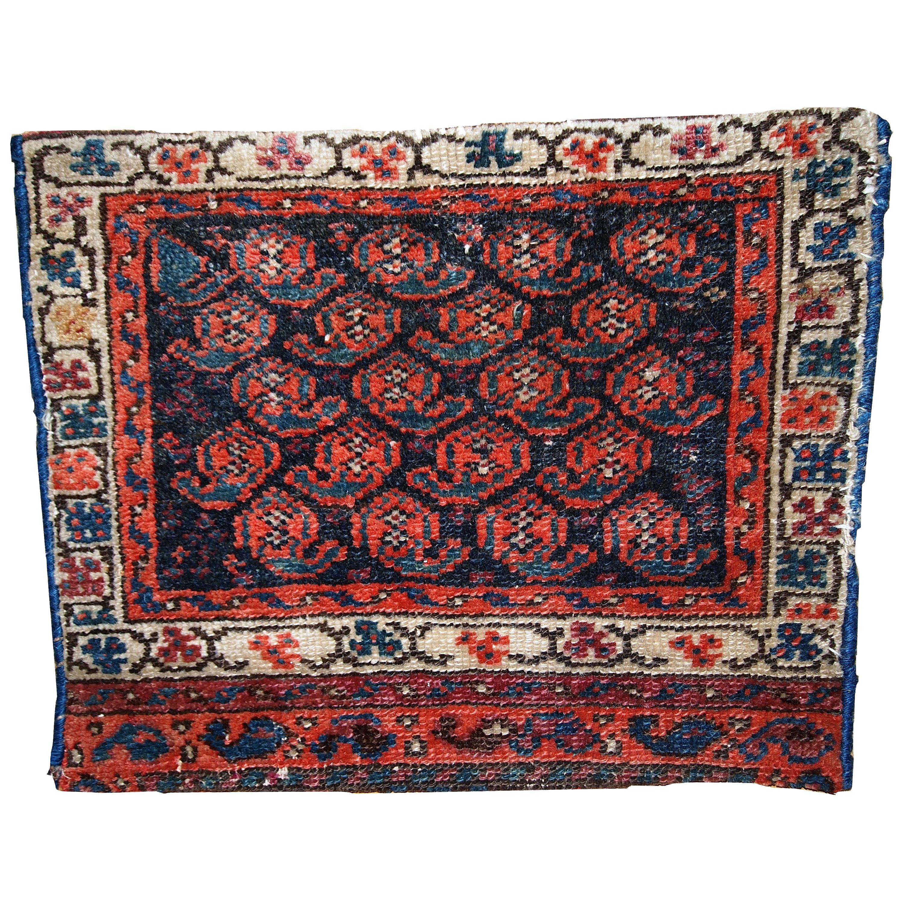 Face de sac de style Malayer, faite à la main, années 1900, 1C361