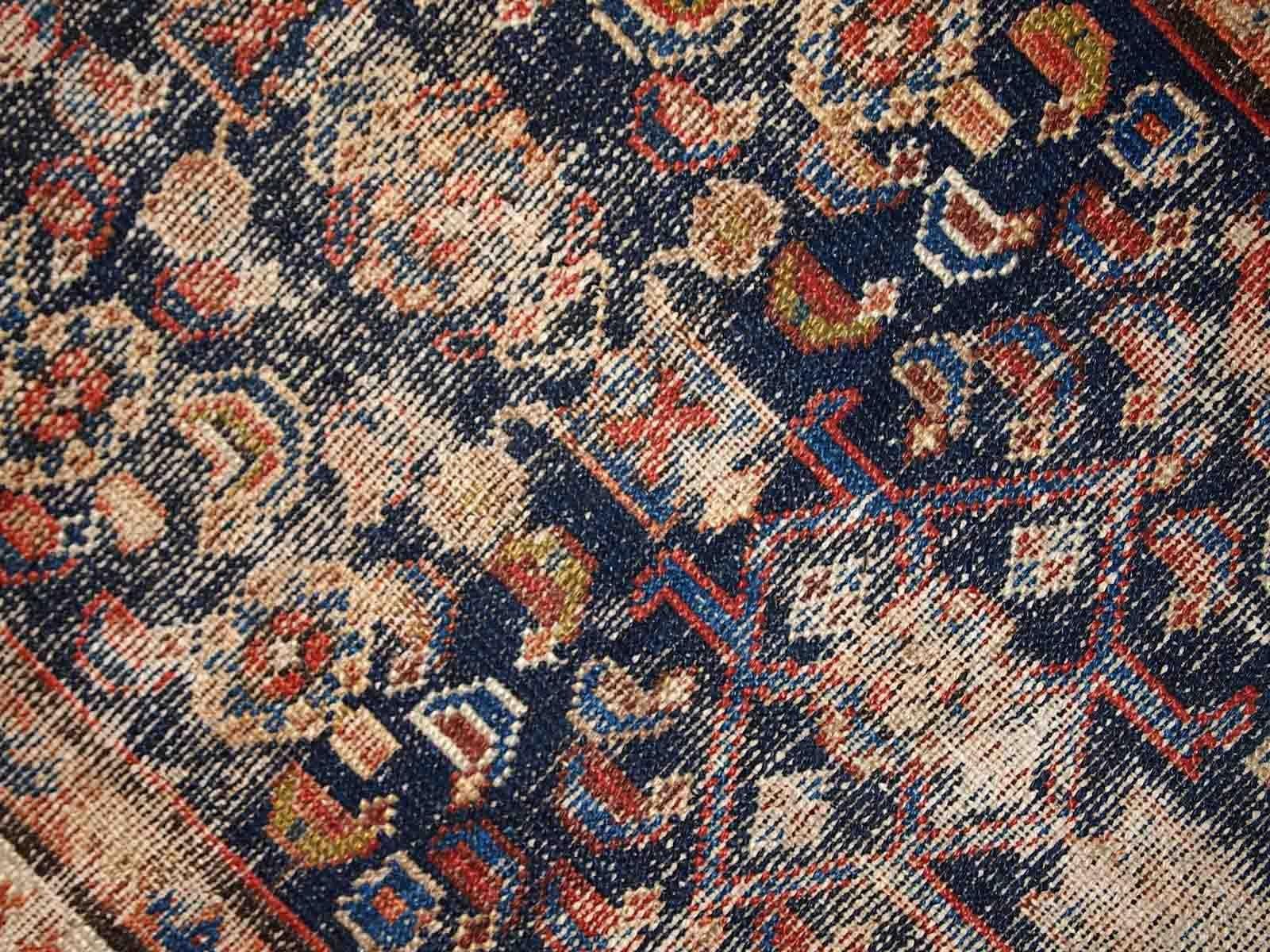 Handgefertigter antiker Teppich im Malayer-Stil, 1900er Jahre, 1C811 (Handgeknüpft) im Angebot