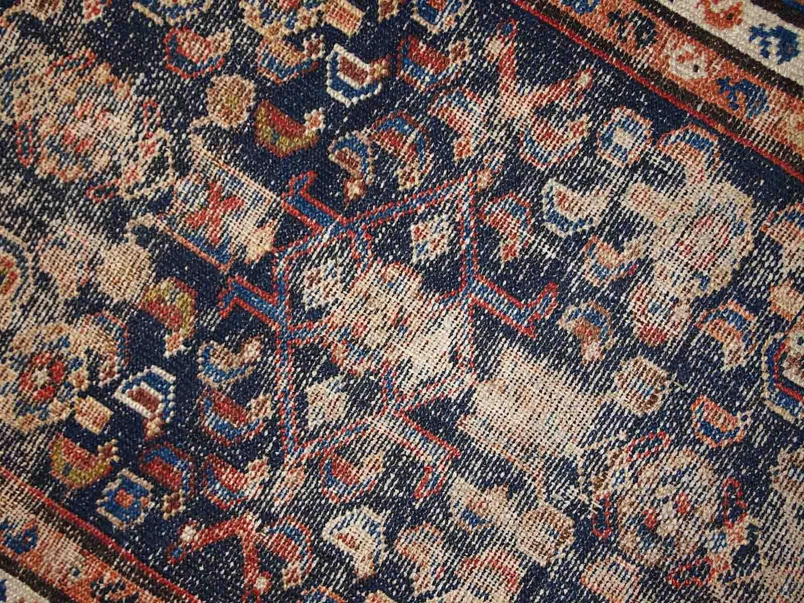 Wool Handmade Antique Malayer Style Rug, 1900s, 1C811 For Sale