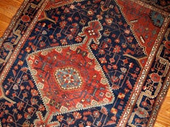 Handmade Antique Malayer Style Rug, 1920s, 1B421