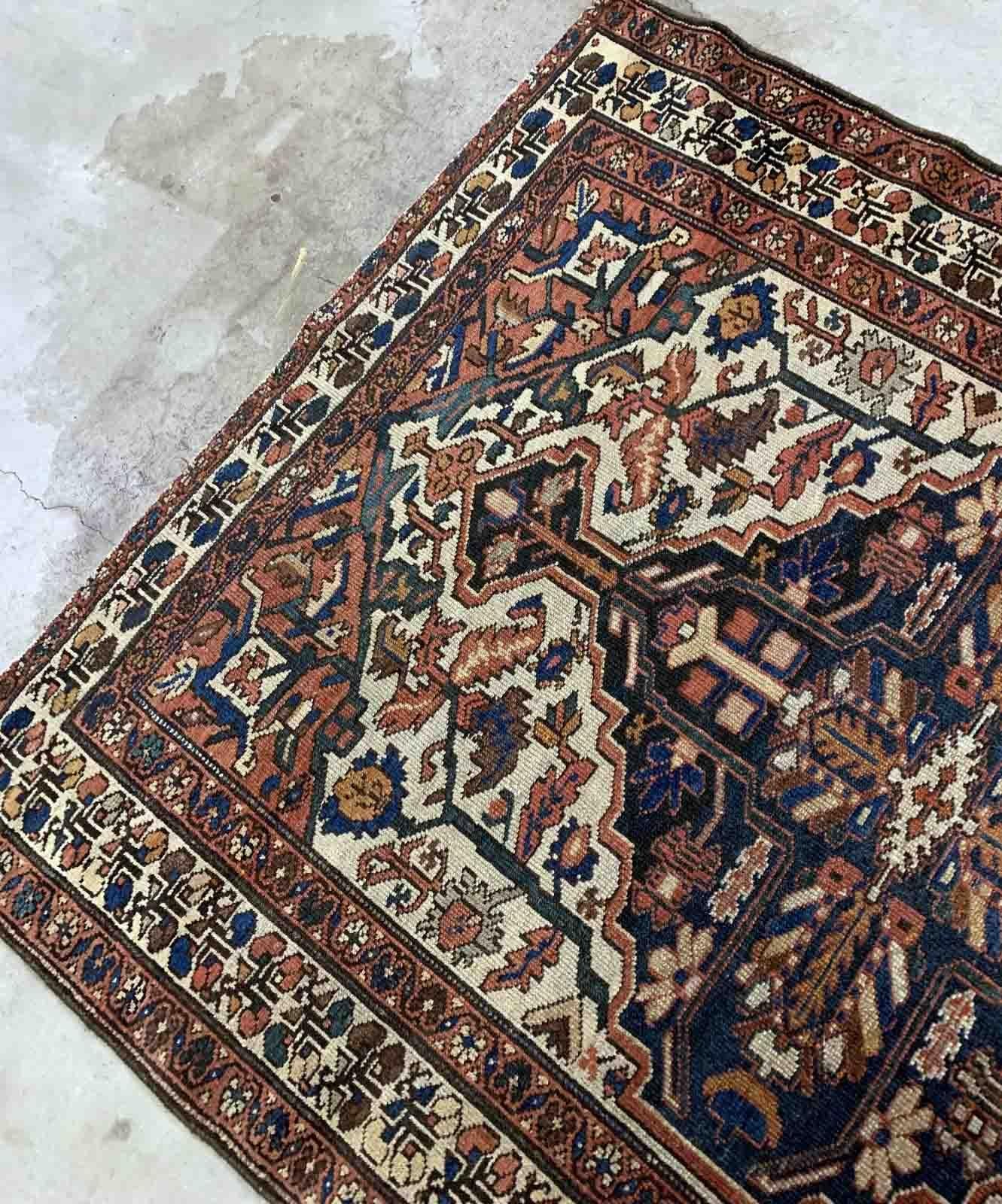 Early 20th Century Handmade Antique Malayer Style Rug, 1920s, 1B917 For Sale