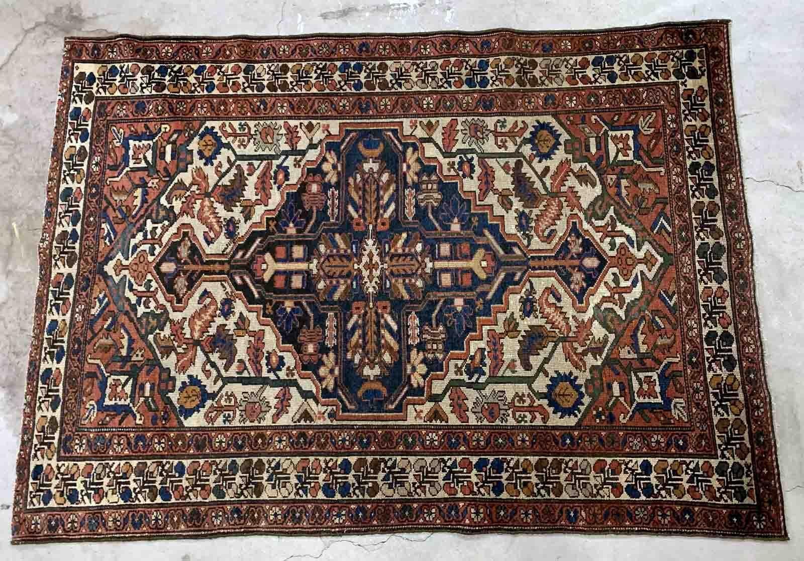 Handmade Antique Malayer Style Rug, 1920s, 1B917 For Sale 2