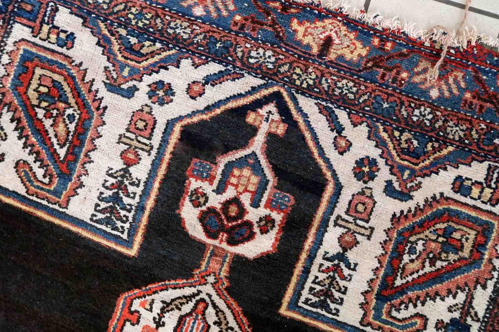 Handmade Antique Malayer Style Rug, 1920s, 1C999 For Sale 5