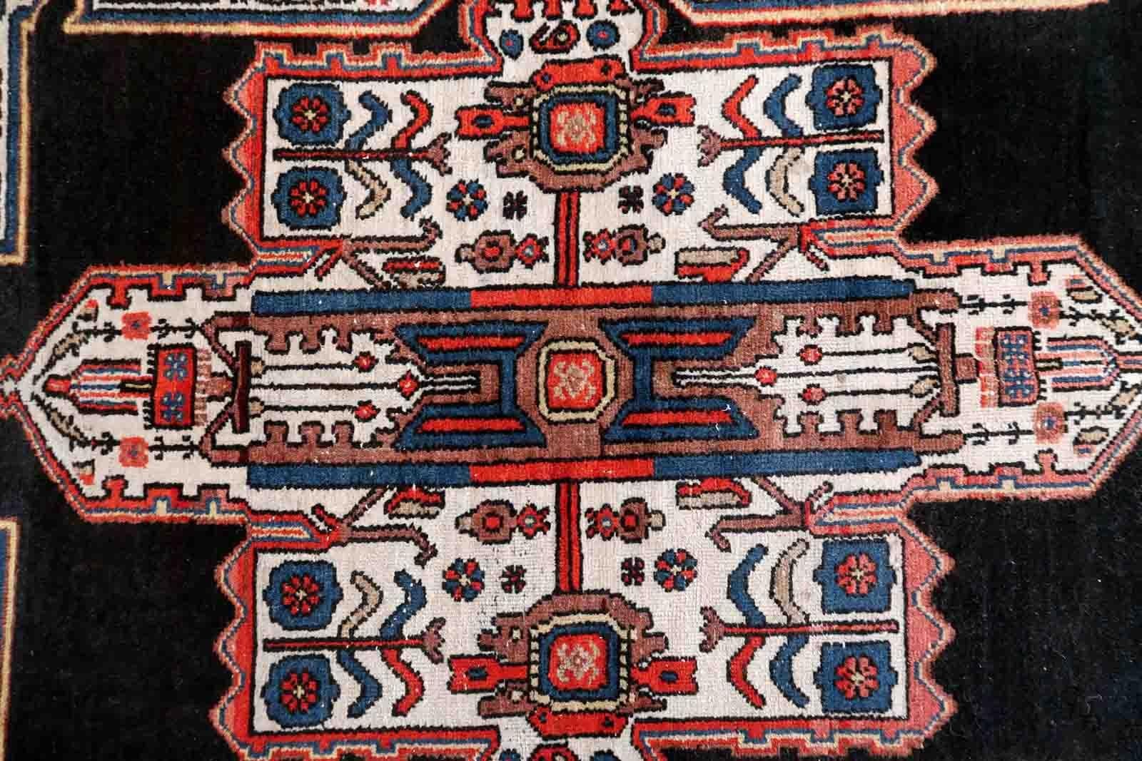 Wool Handmade Antique Malayer Style Rug, 1920s, 1C999 For Sale
