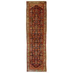 Handmade Antique Malayer Style Runner, 1900s, 1B690