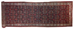 Handmade Antique Malayer Style Runner, 1920s, 1C448