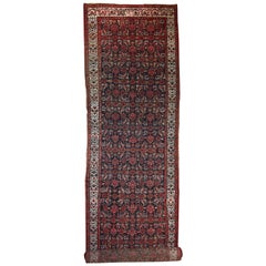 Handmade Antique Malayer Style Runner, 1920s, 1C448