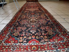Antique Persian Malayer Runner, Wool, Circa 1920s, 2.8' x 17.6' - 1C682