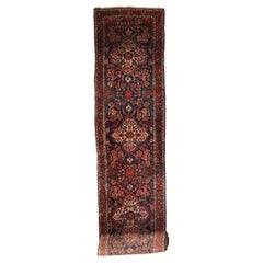 Handmade Antique Malayer Style Runner, 1920s, 1C682