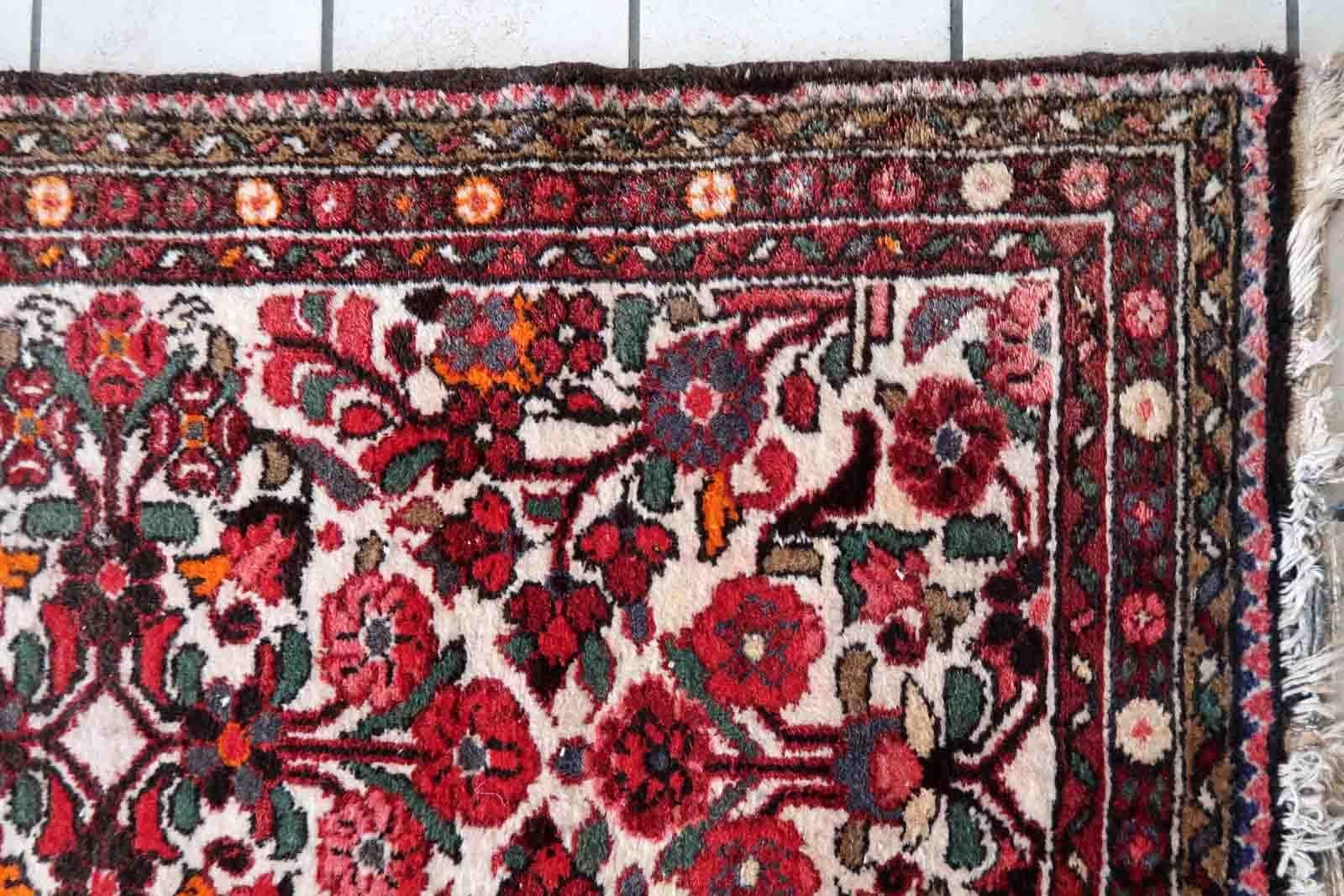 Handmade Antique Malayer Style Runner, 1930s, 1C1006 For Sale 5