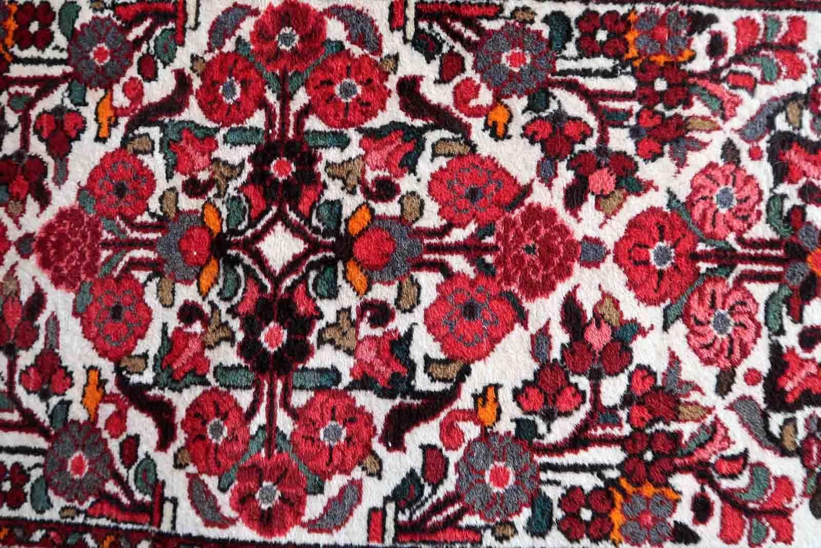 Hand-Knotted Handmade Antique Malayer Style Runner, 1930s, 1C1006 For Sale