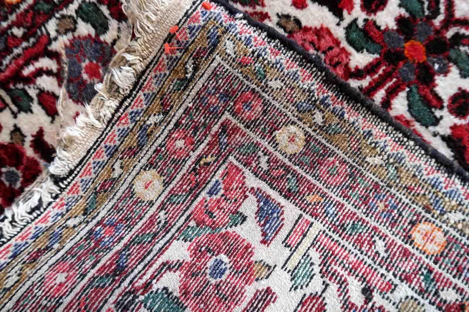 Handmade Antique Malayer Style Runner, 1930s, 1C1006 In Good Condition For Sale In Bordeaux, FR