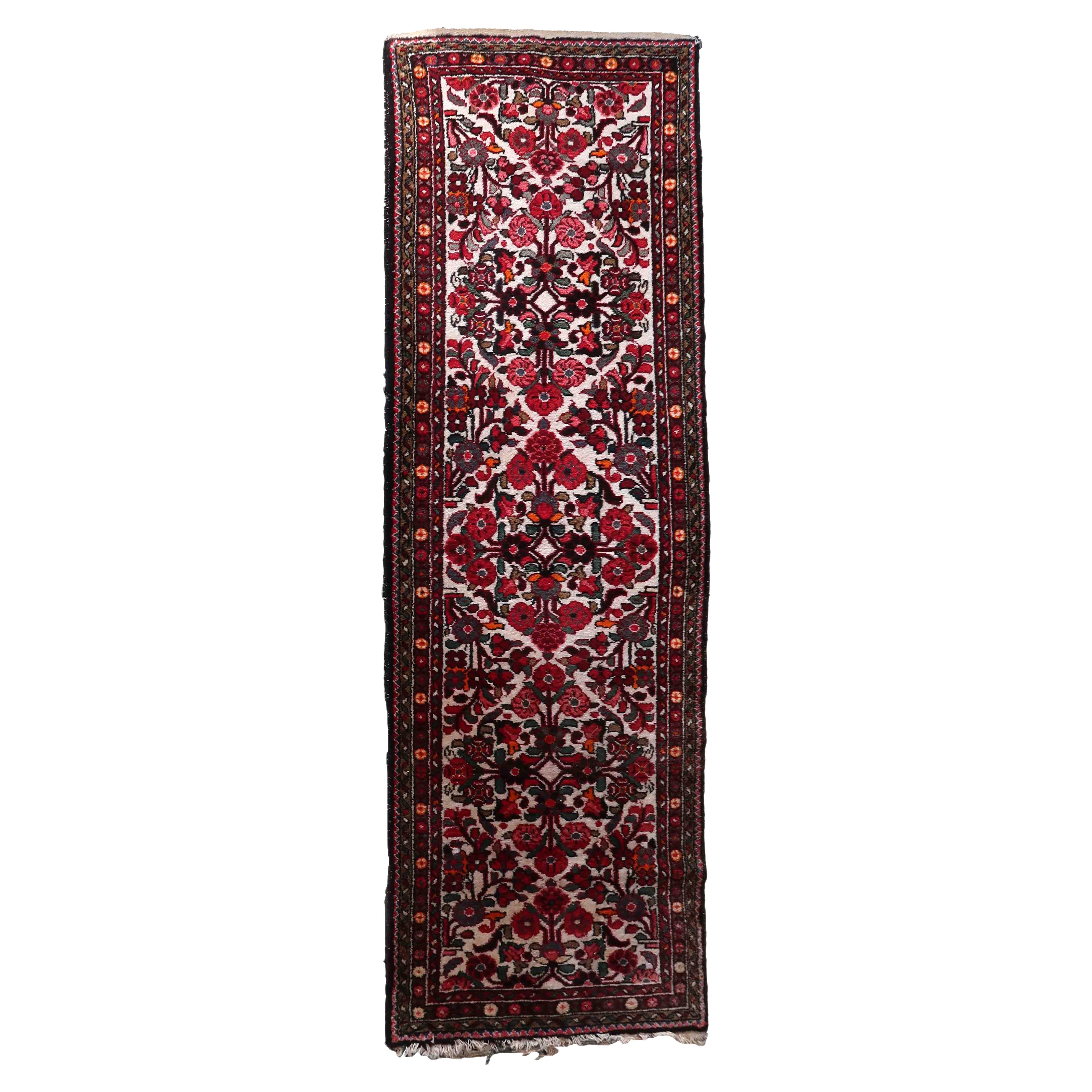 Handmade Antique Malayer Style Runner, 1930s, 1C1006