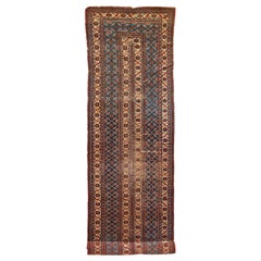 Tapis de couloir Mashad ancien fait à la main, années 1900, 1C587