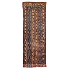 Handmade Antique Mashad Style Runner, 1900s, 1C587