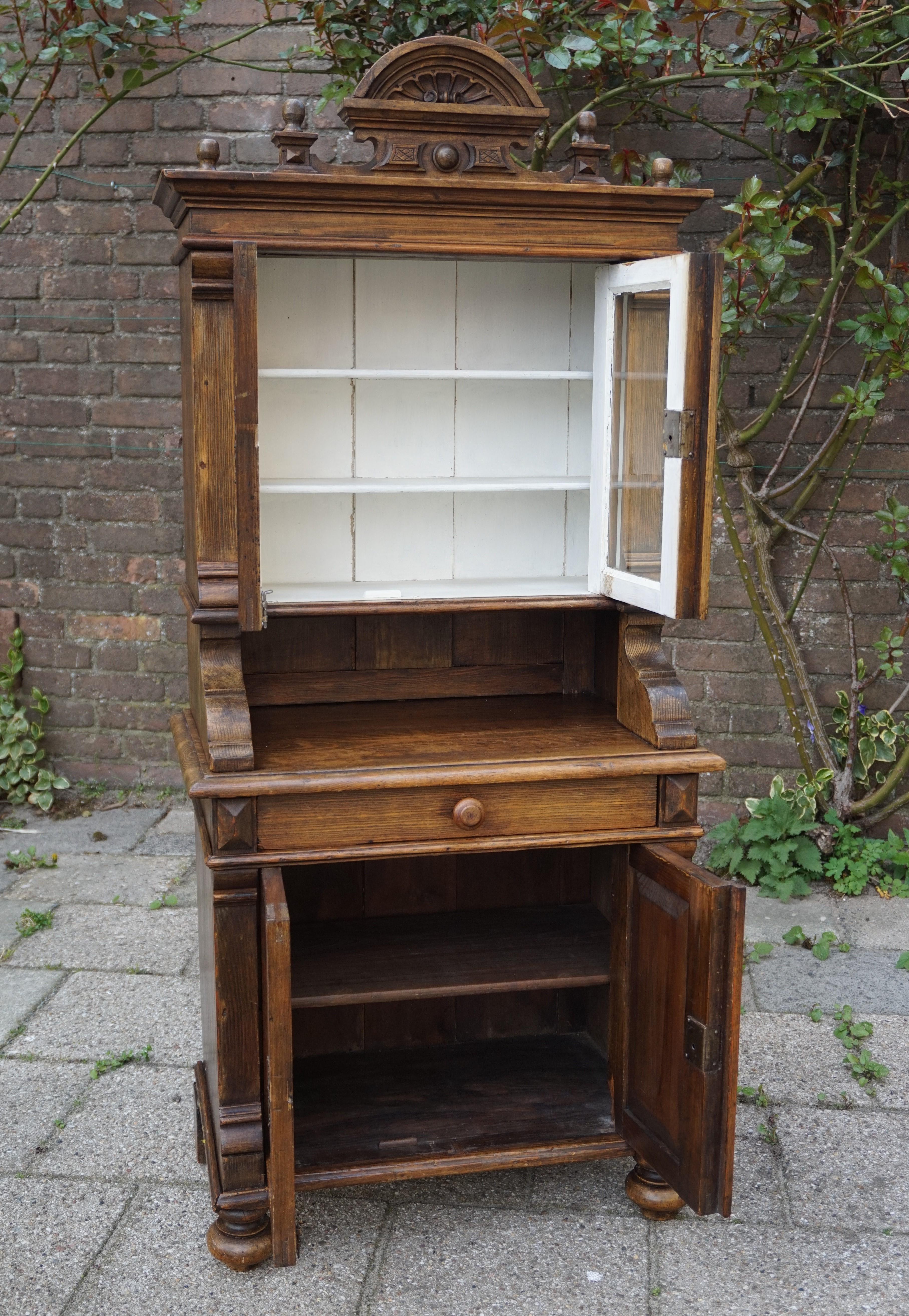 Handmade Antique Miniature Country House Sideboard / Kitchen Cabinet Late 1800s 2