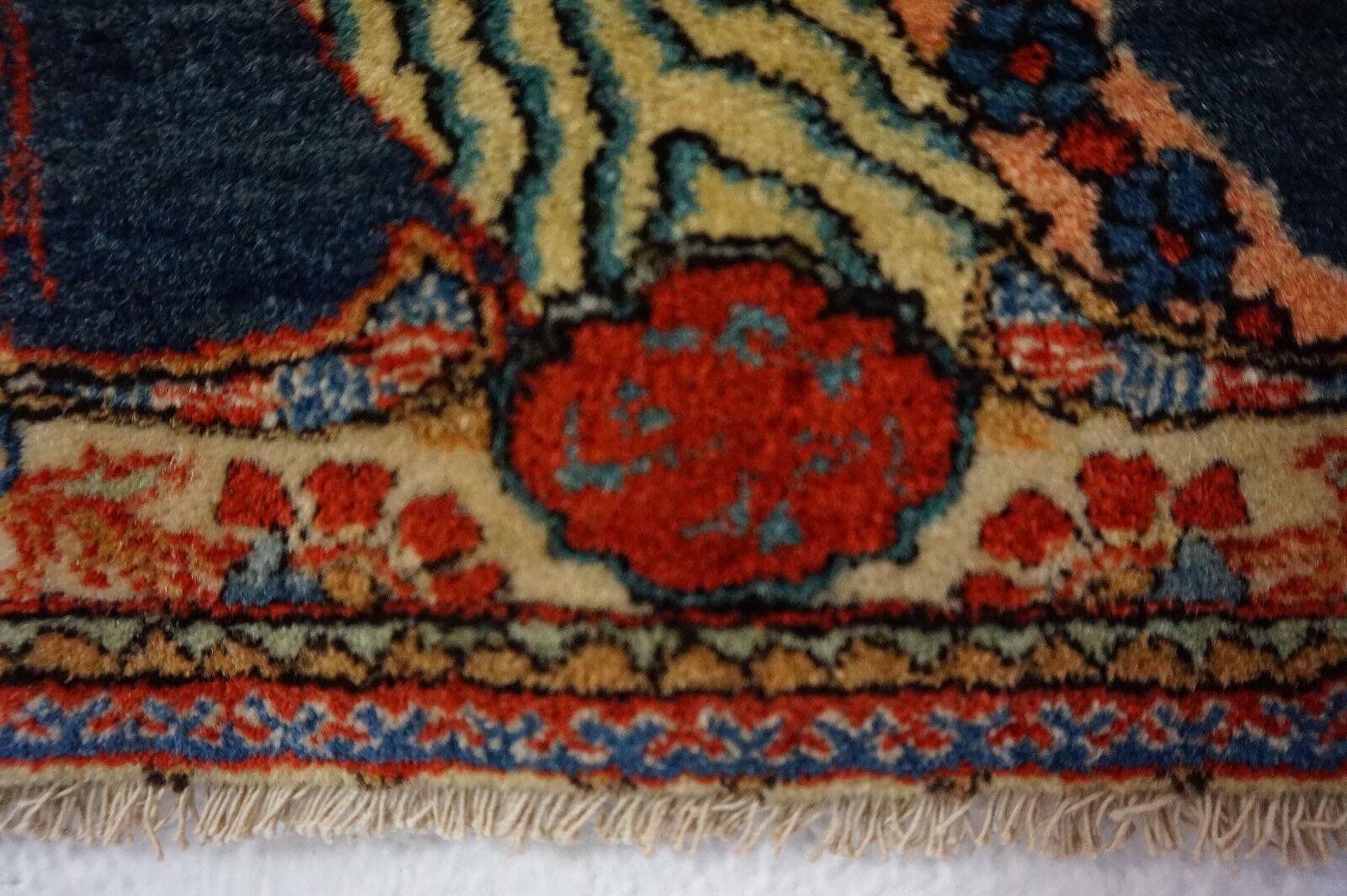Handmade Antique Mohtasham Kashan Collectible Rug 1.7' x 2.1', 1900s - 1D43 In Good Condition For Sale In Bordeaux, FR