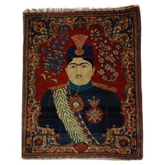 Handmade Antique Mohtasham Kashan Collectible Rug 1.7' x 2.1', 1900s - 1D43