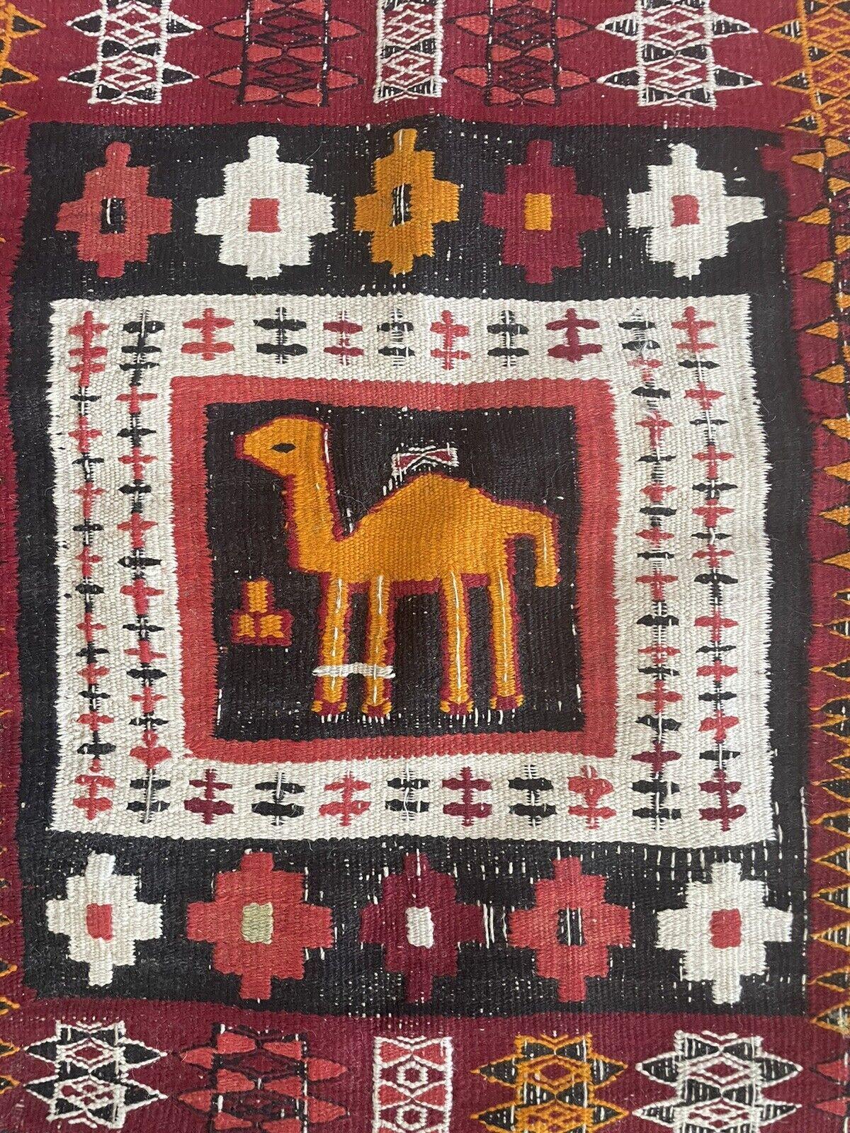 Handmade Antique Moroccan Berber Kilim Rug 1.9' x 3.1', 1920s - 1N10 For Sale 4