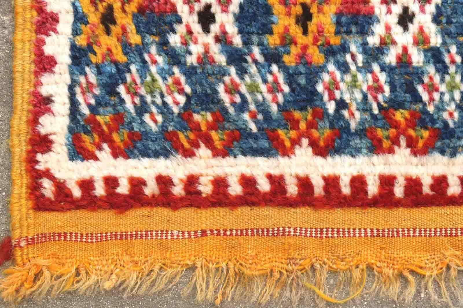 Handgefertigter antiker marokkanischer Berberteppich, 1920er Jahre, 1P131 (Handgeknüpft) im Angebot