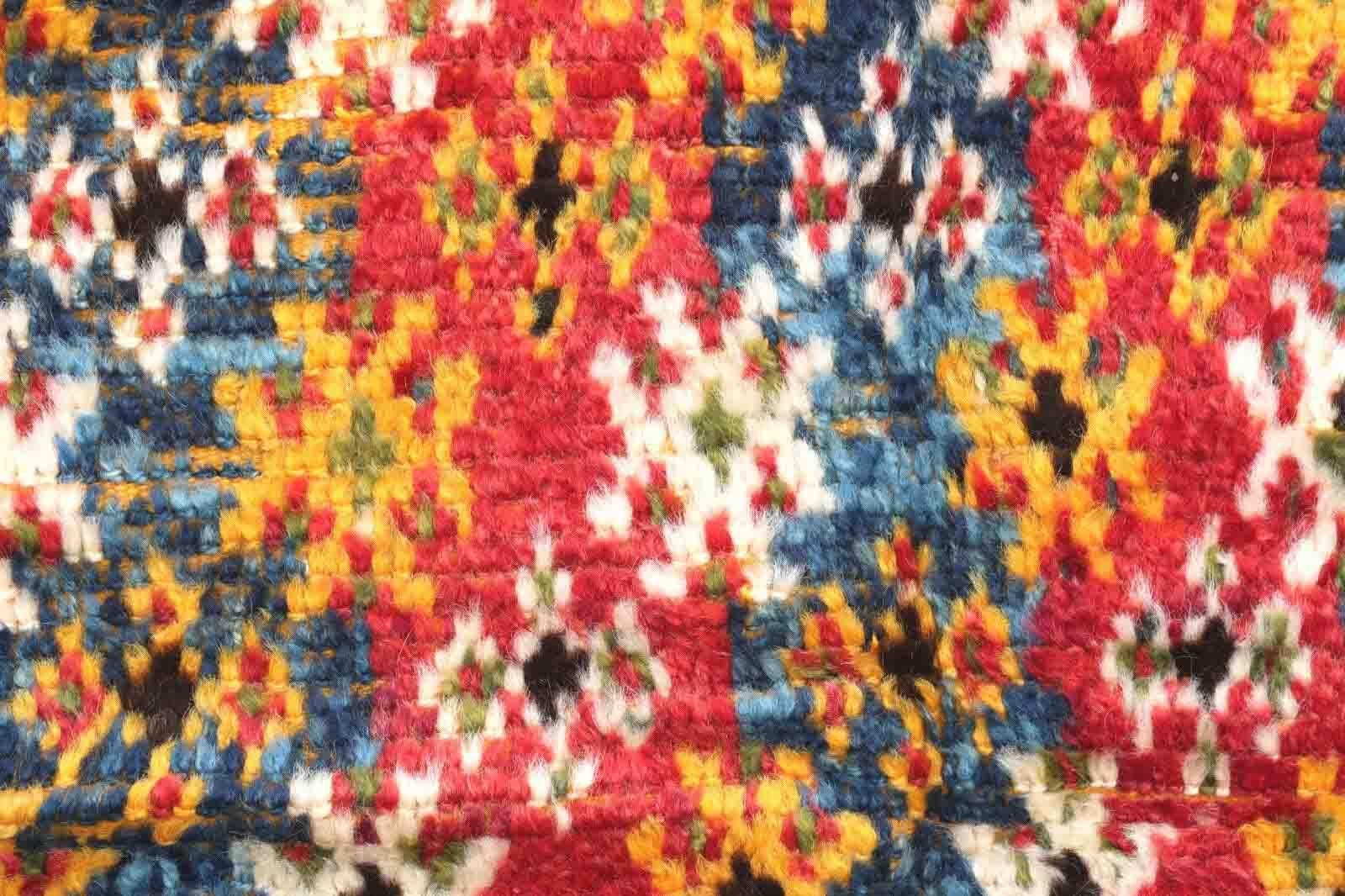 Handgefertigter antiker marokkanischer Berberteppich, 1920er Jahre, 1P131 im Zustand „Gut“ im Angebot in Bordeaux, FR