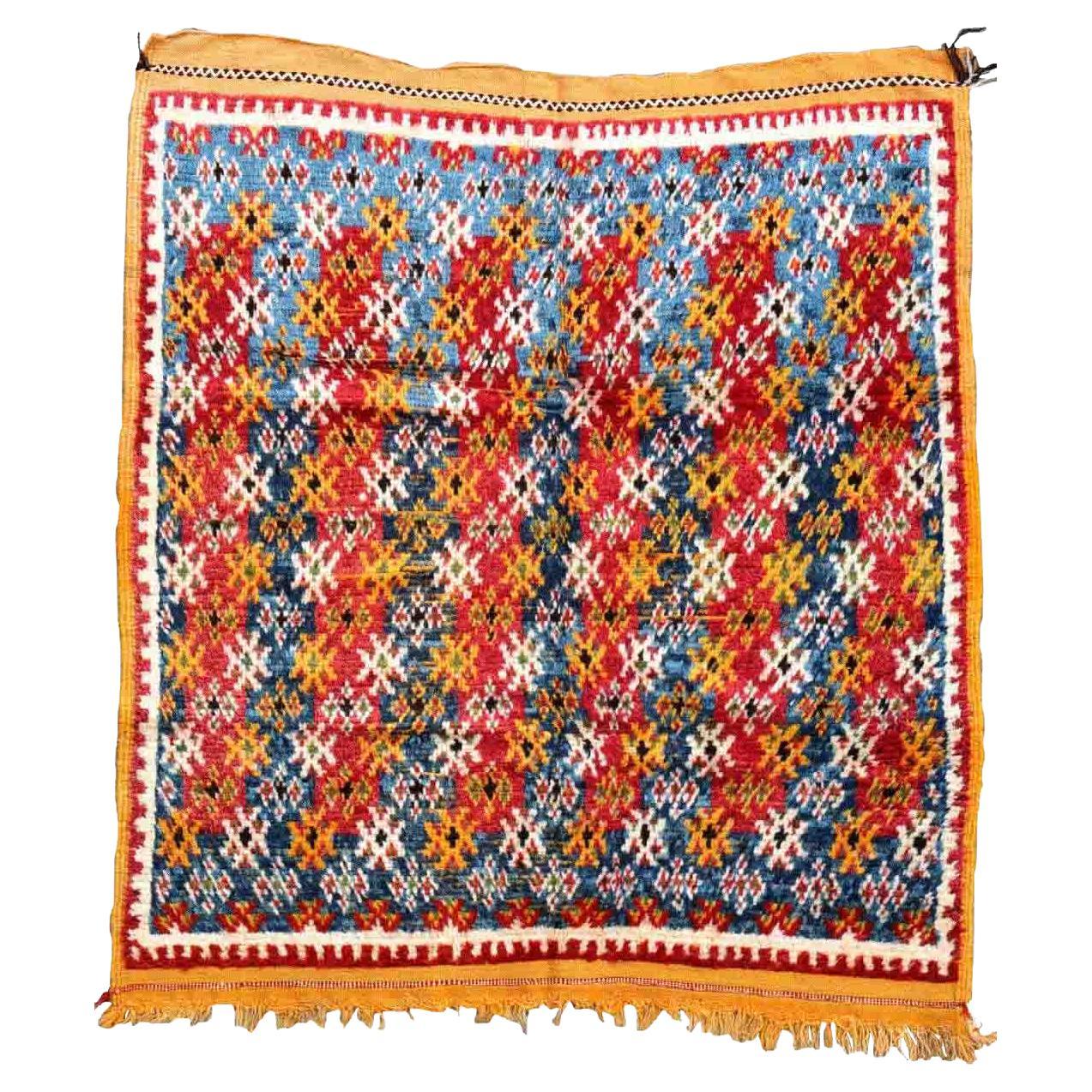 Handgefertigter antiker marokkanischer Berberteppich, 1920er Jahre, 1P131 im Angebot