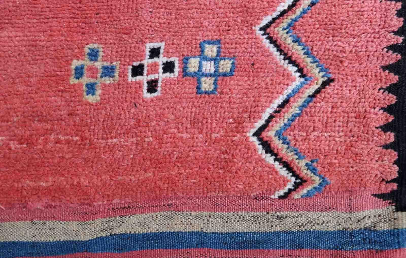 Handgefertigter antiker marokkanischer Berberteppich, 1920er Jahre, 1P99 im Zustand „Gut“ im Angebot in Bordeaux, FR