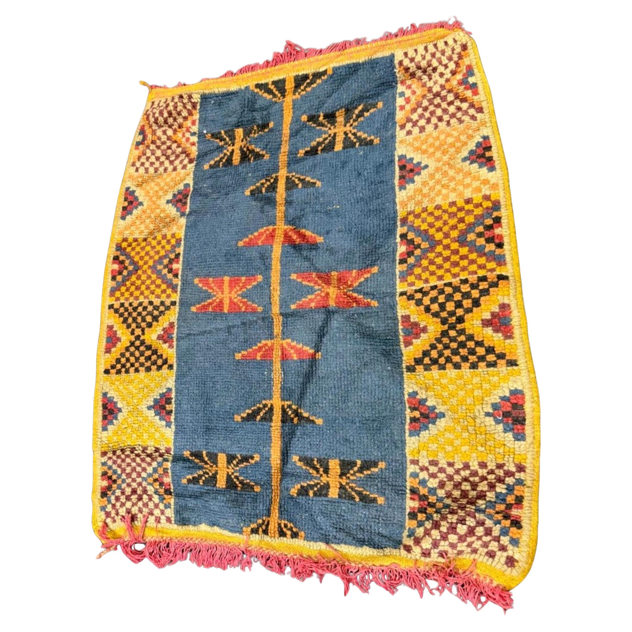 Handgefertigter antiker marokkanischer Berberteppich 3
 x 3.3
, 1930er Jahre - 2B83