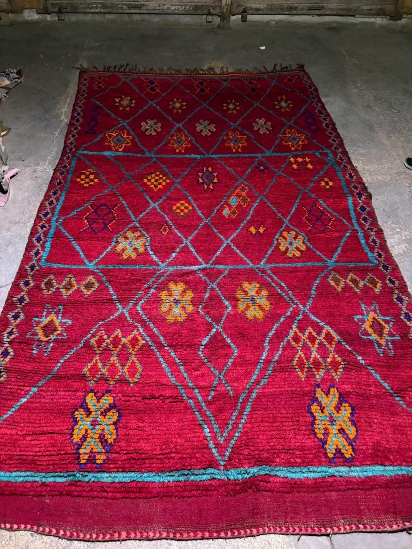 Lana Tappeto berbero marocchino antico fatto a mano 6' x 10.7, anni '20 - 2B89 in vendita