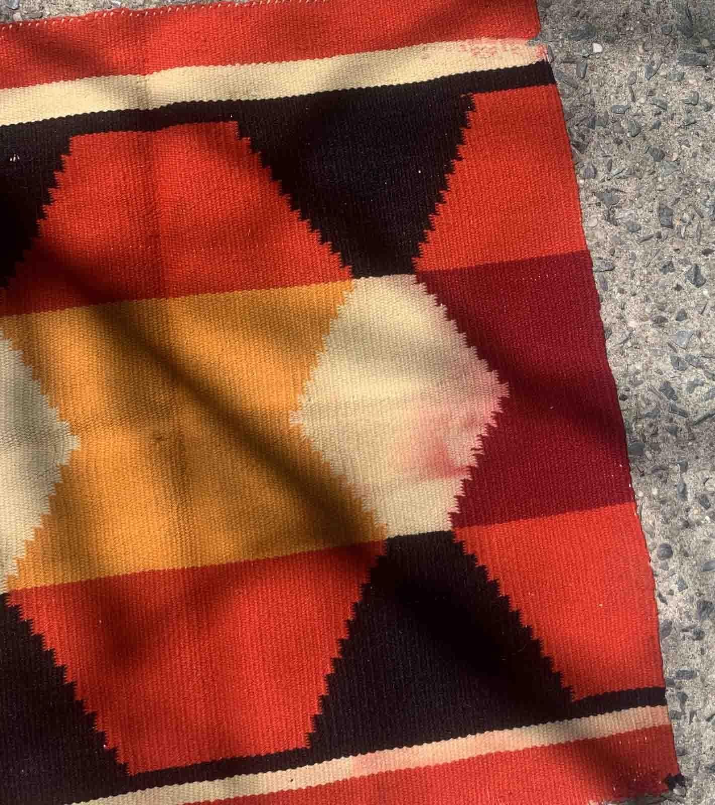 19th Century Handmade Antique Native American Navajo Baby Blanket, 1880s, 1B937