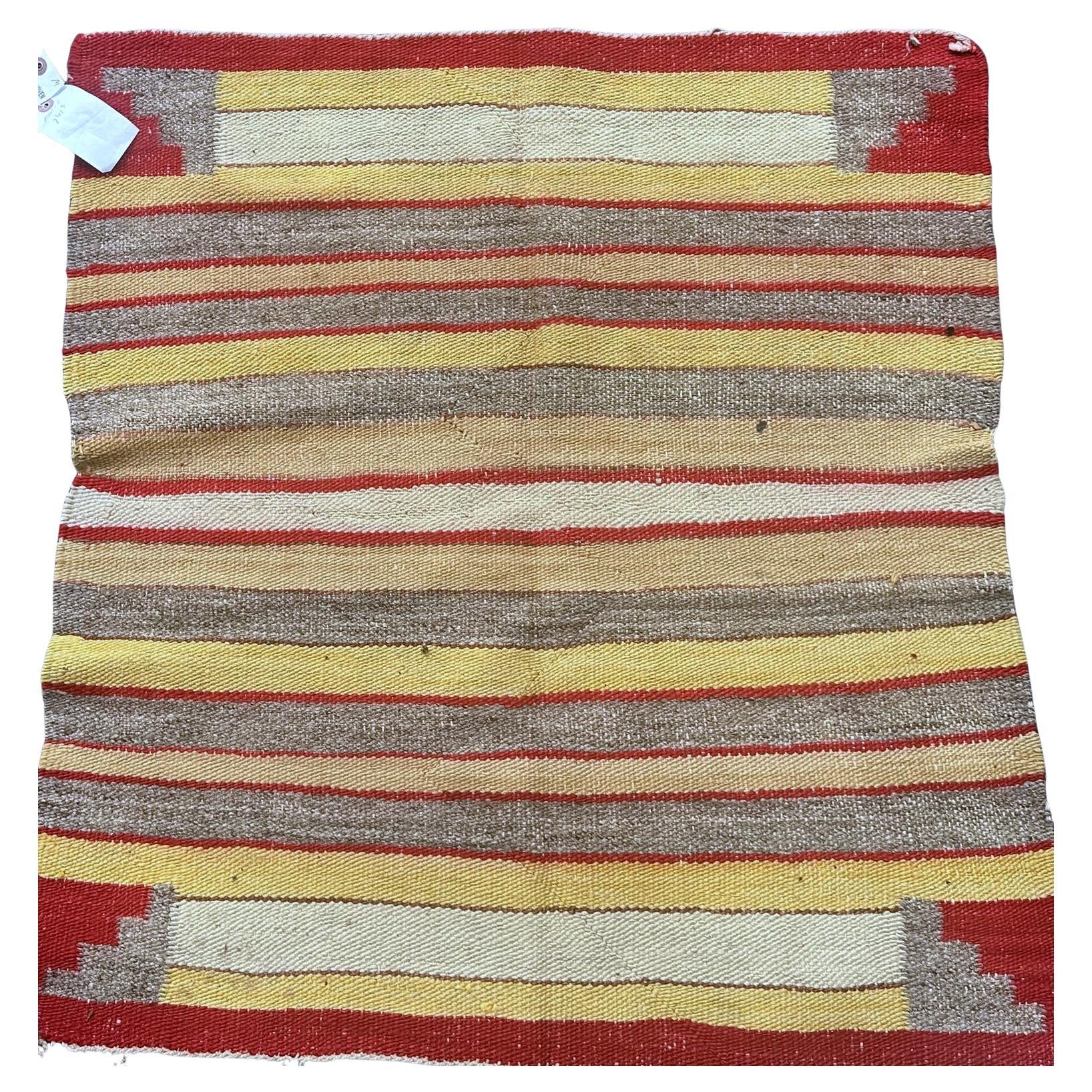 Handmade Antique Native American Navajo Rug 2.2' x 2.5', 1900s - 2B67